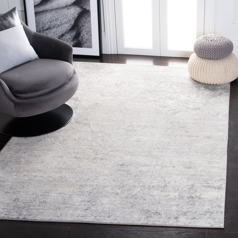 Steelside™ Adamson Gray/Ivory Area Rug & Reviews Wayfair